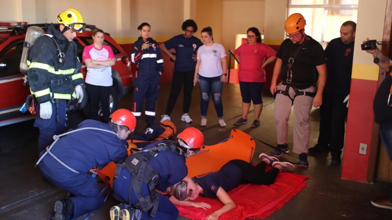 Corpo de Bombeiros Militar de Cachoeira do Sul realiza palestra ao SAMU