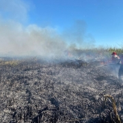 CBMRS atua há mais de 90 horas em combate a incêndio em vegetação em São Borja
