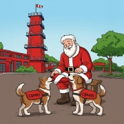 Uma Miss&atilde;o de Natal com os C&atilde;es do CBMRS